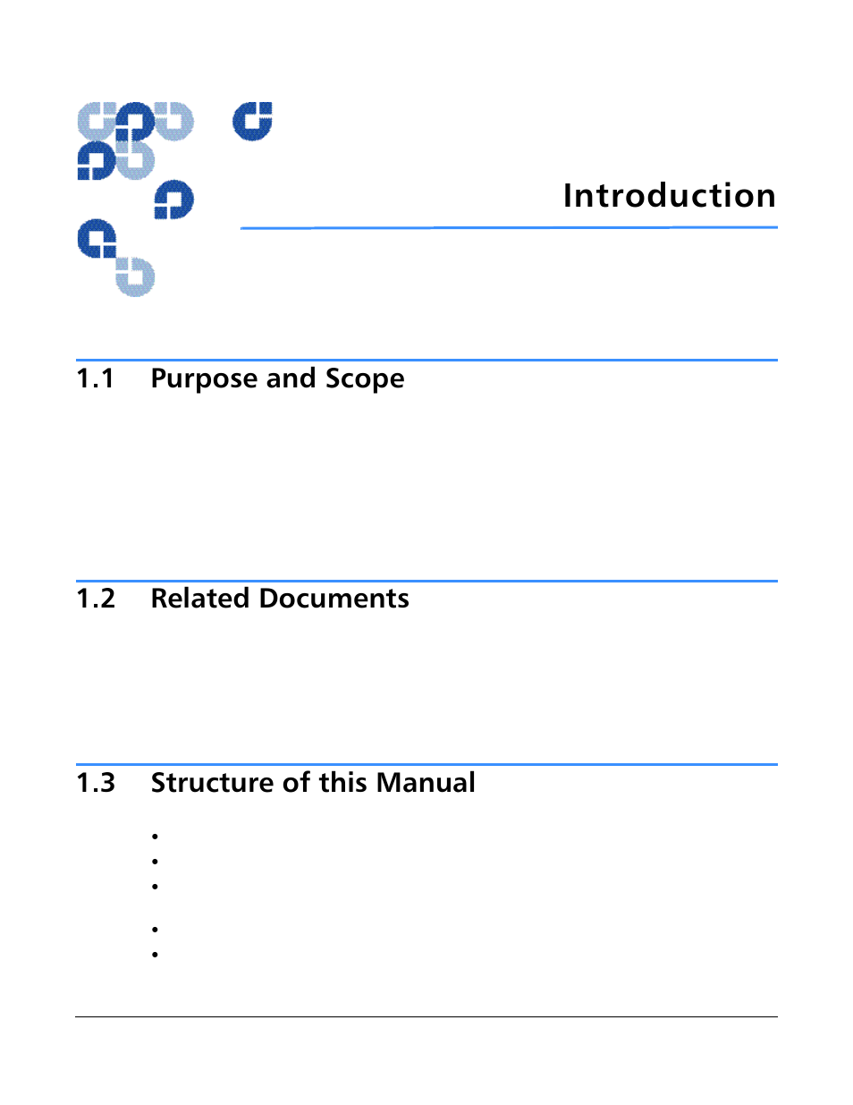 Introduction, 1 purpose and scope, 2 related documents | 3 structure of this manual, Purpose and scope -1, Related documents -1, Structure of this manual -1 | Quantum Tape Drive DLT VS80 User Manual | Page 11 / 50