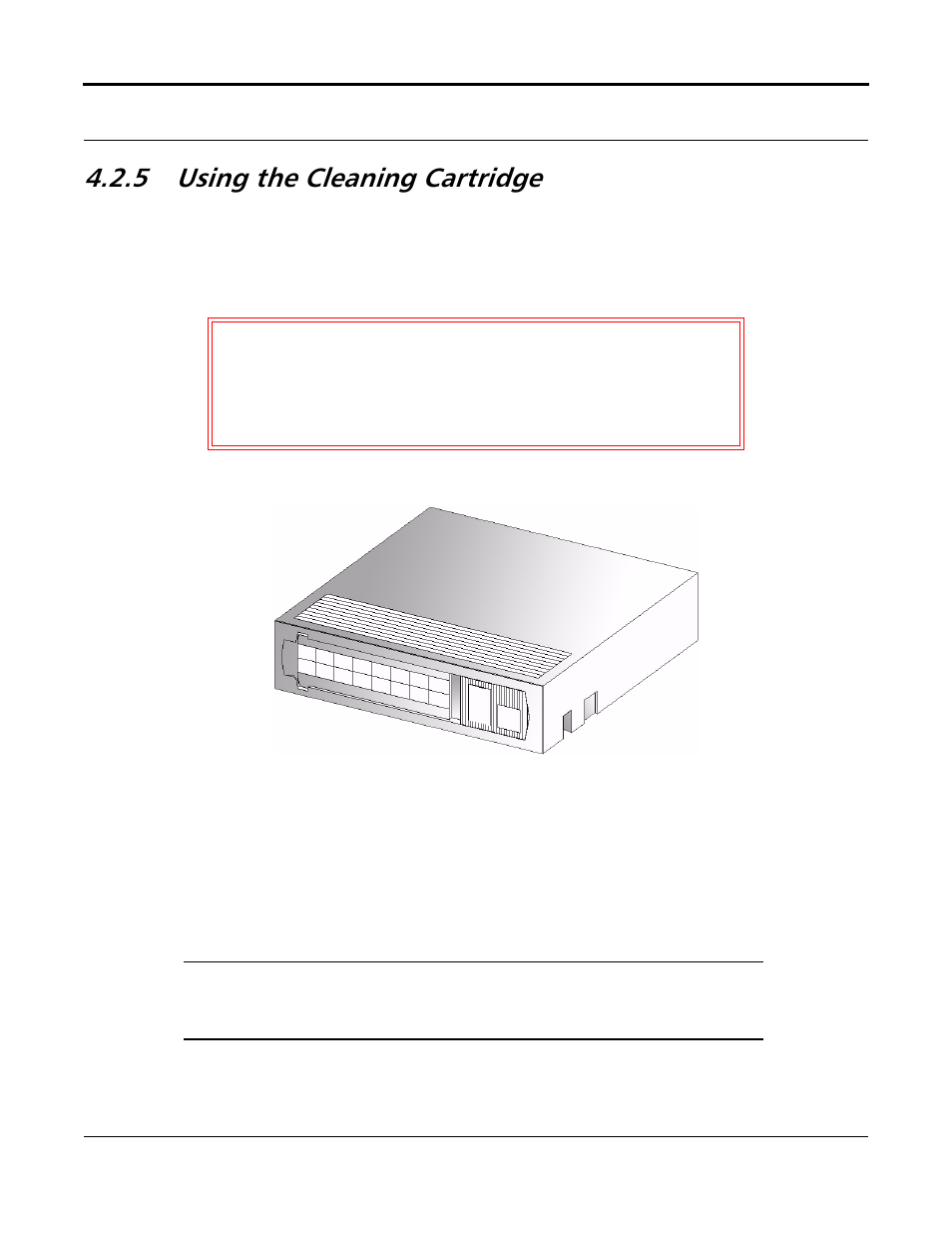 5 using the cleaning cartridge, Using the cleaning cartridge -8, Figure 4-5. dlt cleaning cartridge -8 | Quantum Tape Drive DLT VS80 User Manual | Page 44 / 50