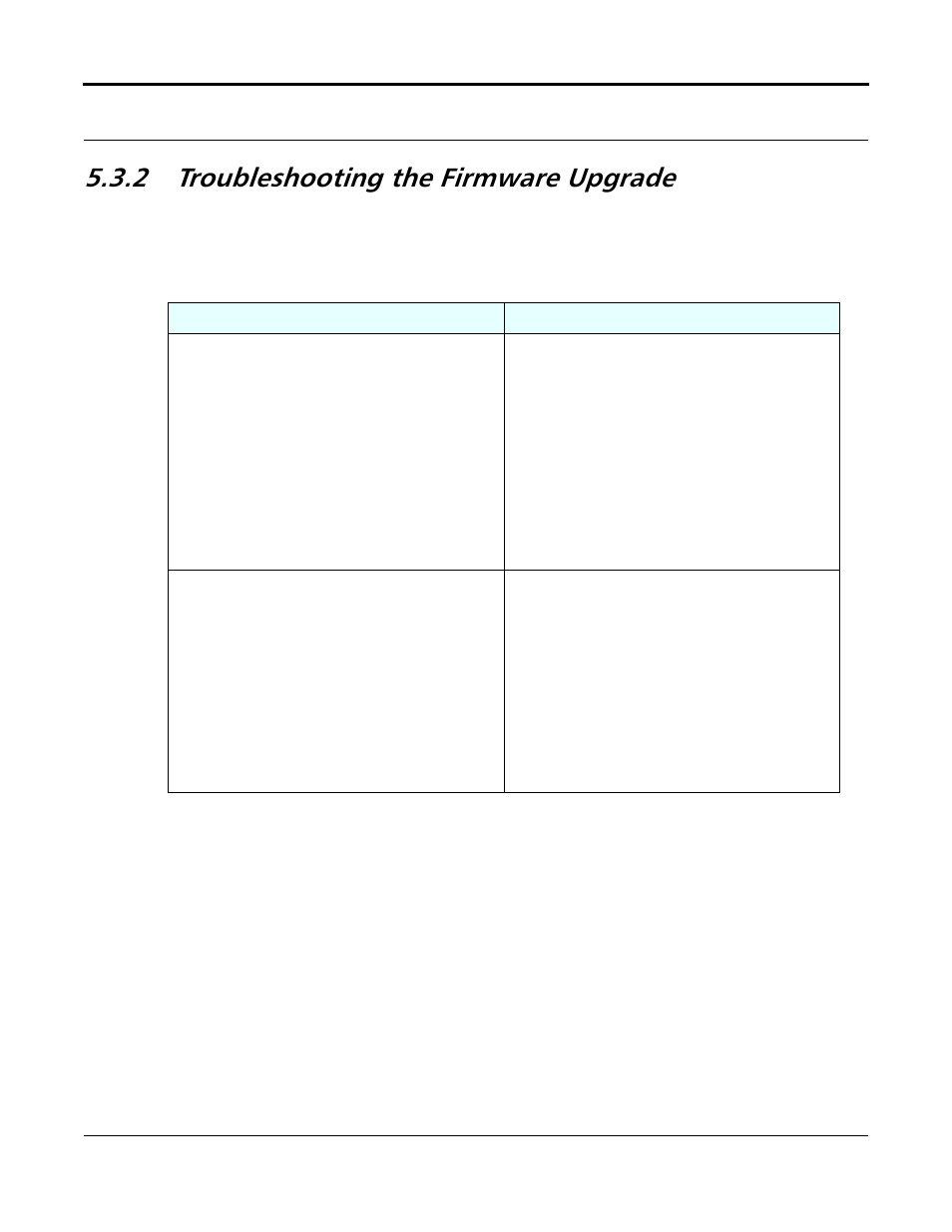 2 troubleshooting the firmware upgrade, Troubleshooting the firmware upgrade -4, Table 5-1. firmware upgrade troubleshooting -4 | Quantum Tape Drive DLT VS80 User Manual | Page 48 / 50