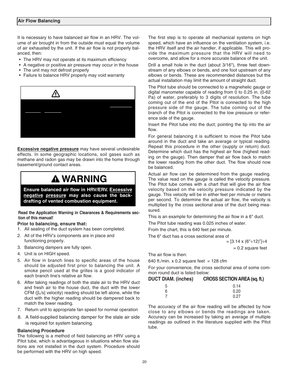 Caution, Warning | Tradewins Furniture RNC20 User Manual | Page 20 / 24