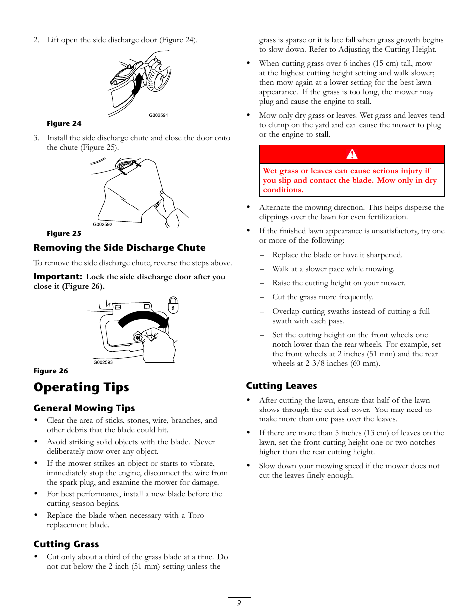 Operating tips | Toro 20016 User Manual | Page 9 / 16
