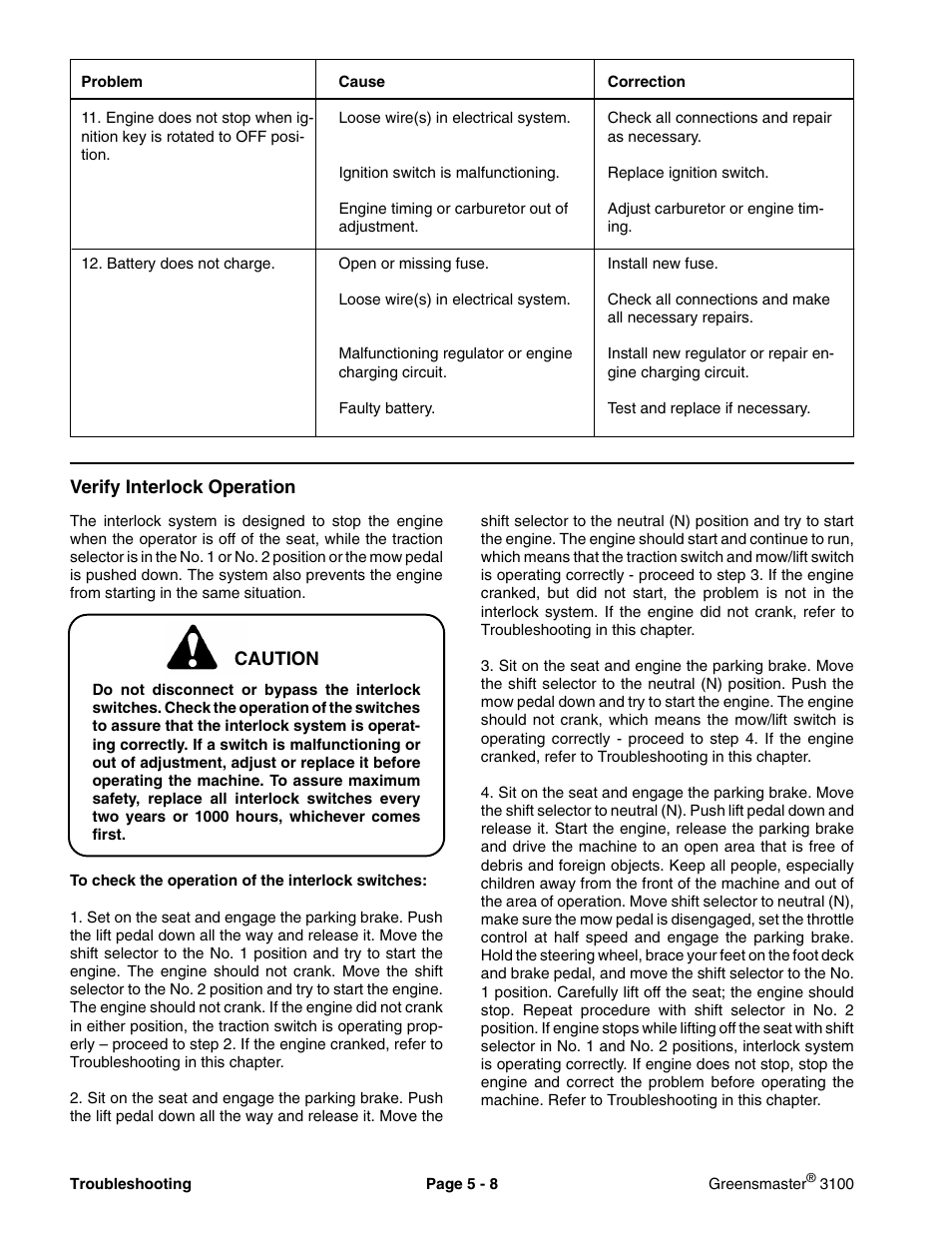 Toro GREENSMASTER 3100 User Manual | Page 116 / 234