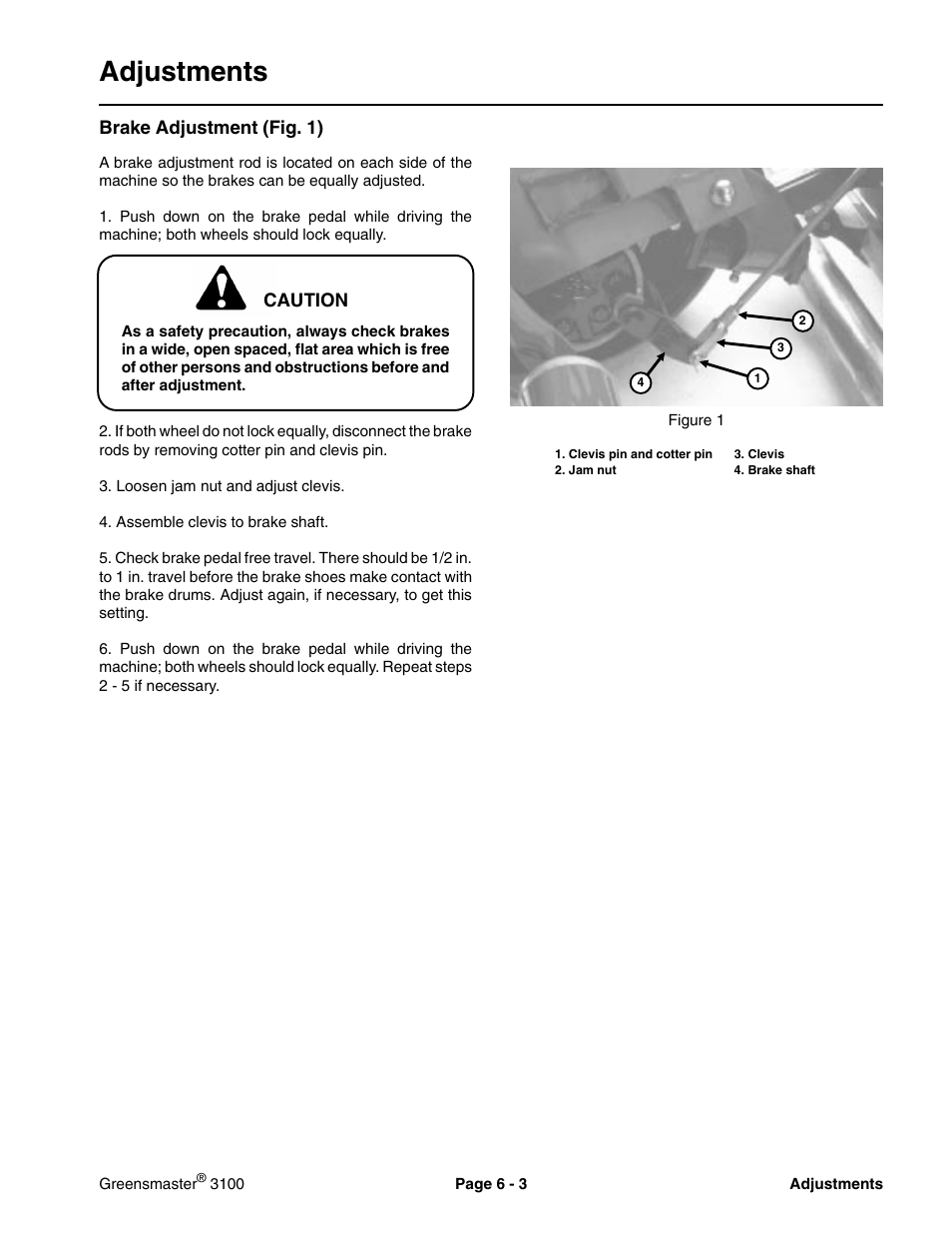 Adjustments | Toro GREENSMASTER 3100 User Manual | Page 127 / 234