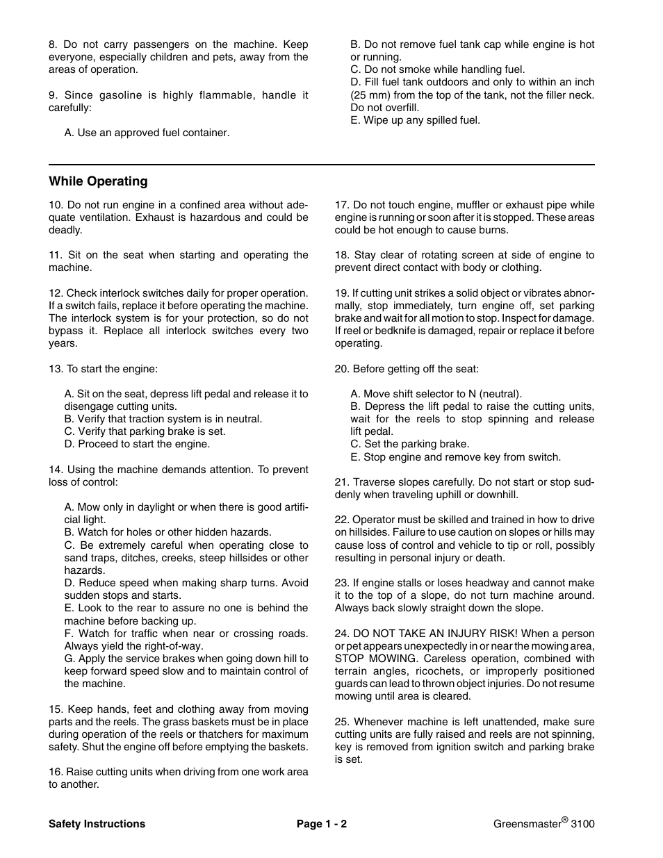 Toro GREENSMASTER 3100 User Manual | Page 6 / 234