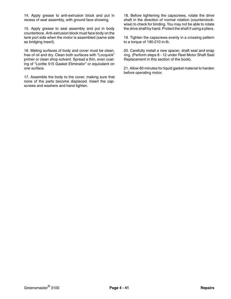 Toro GREENSMASTER 3100 User Manual | Page 63 / 234