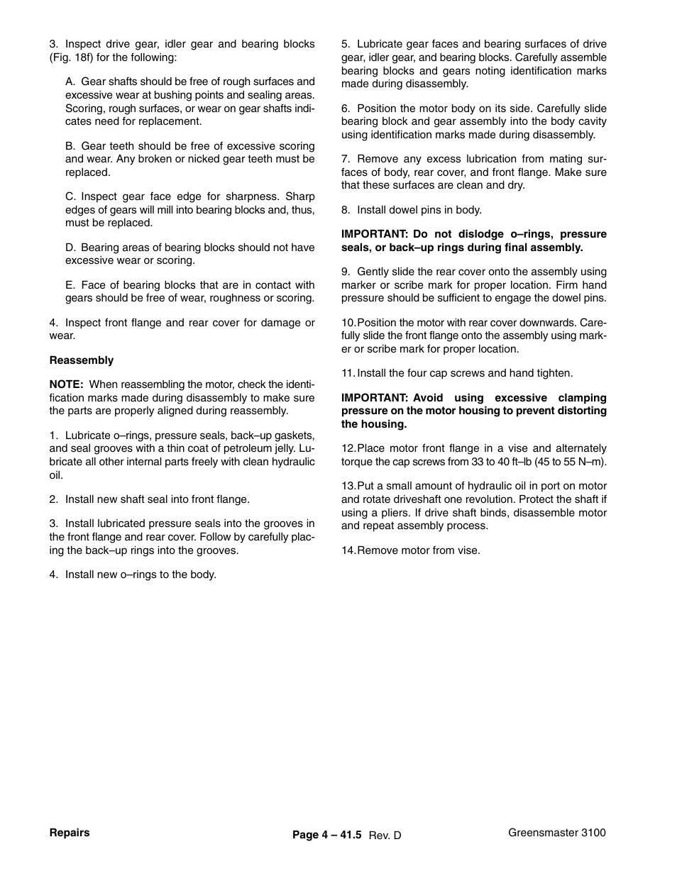 Toro GREENSMASTER 3100 User Manual | Page 68 / 234