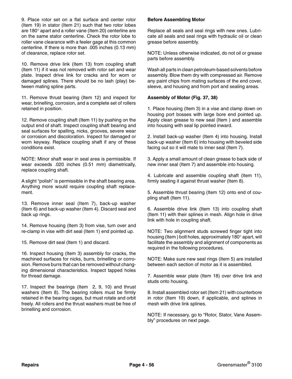 Toro GREENSMASTER 3100 User Manual | Page 84 / 234