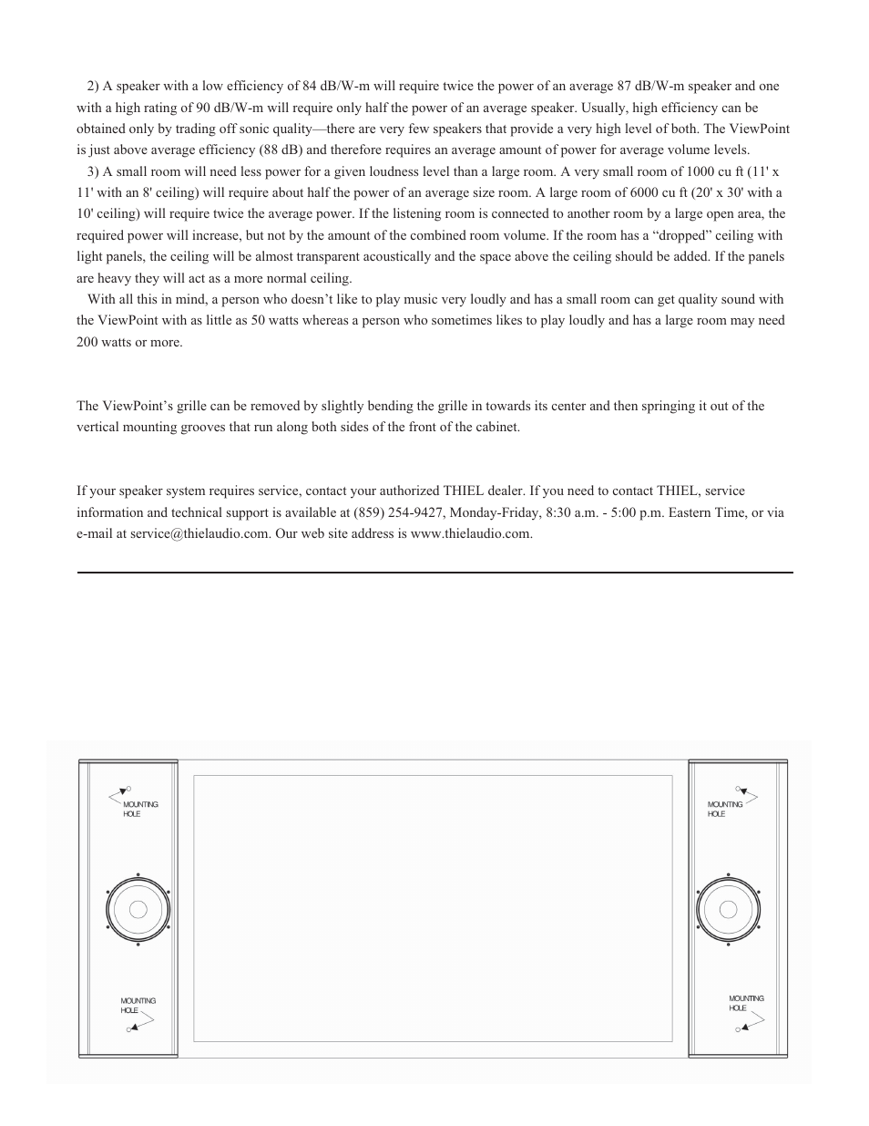 Thiel Audio Products ViewPoint User Manual | Page 3 / 4