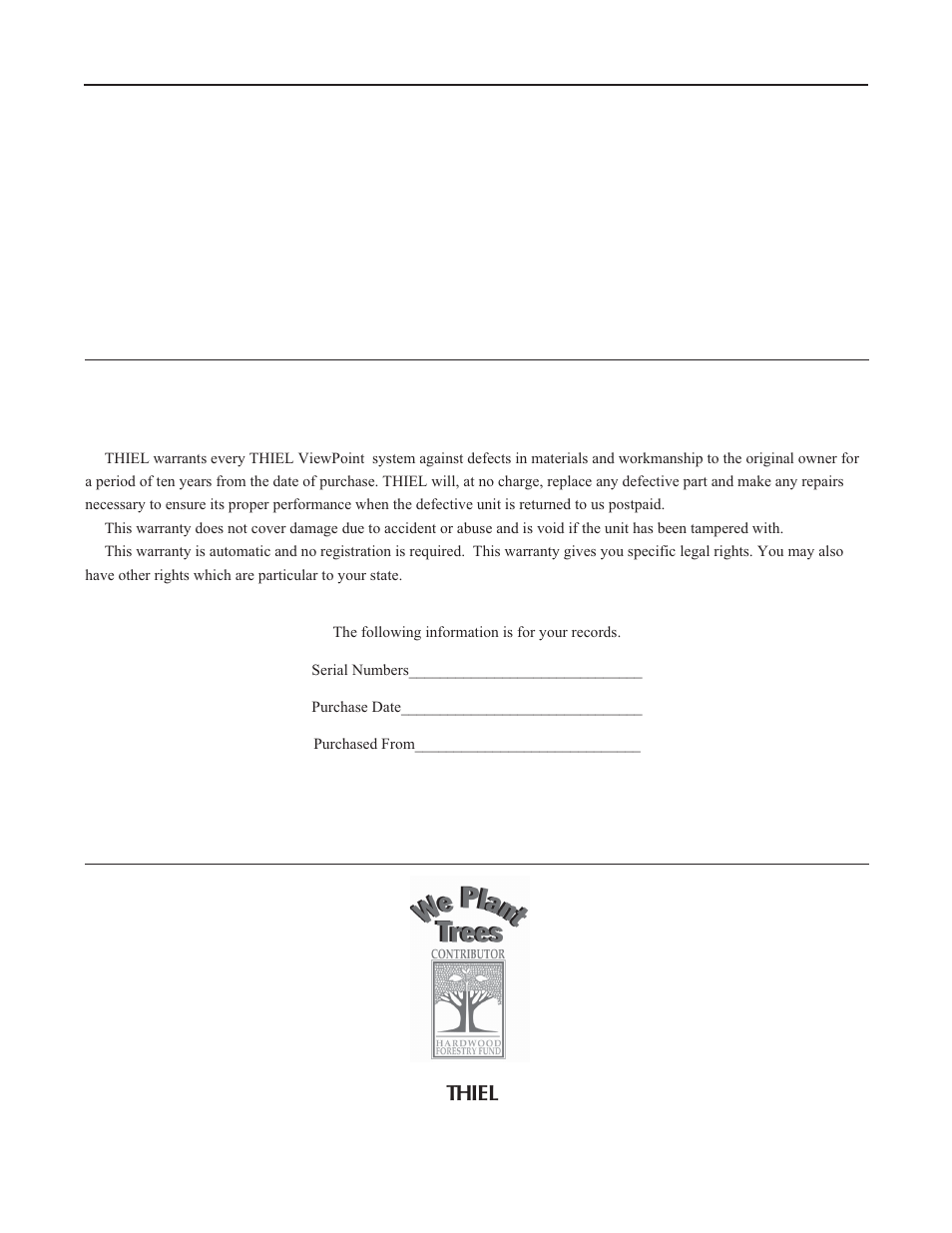 Thiel | Thiel Audio Products ViewPoint User Manual | Page 4 / 4