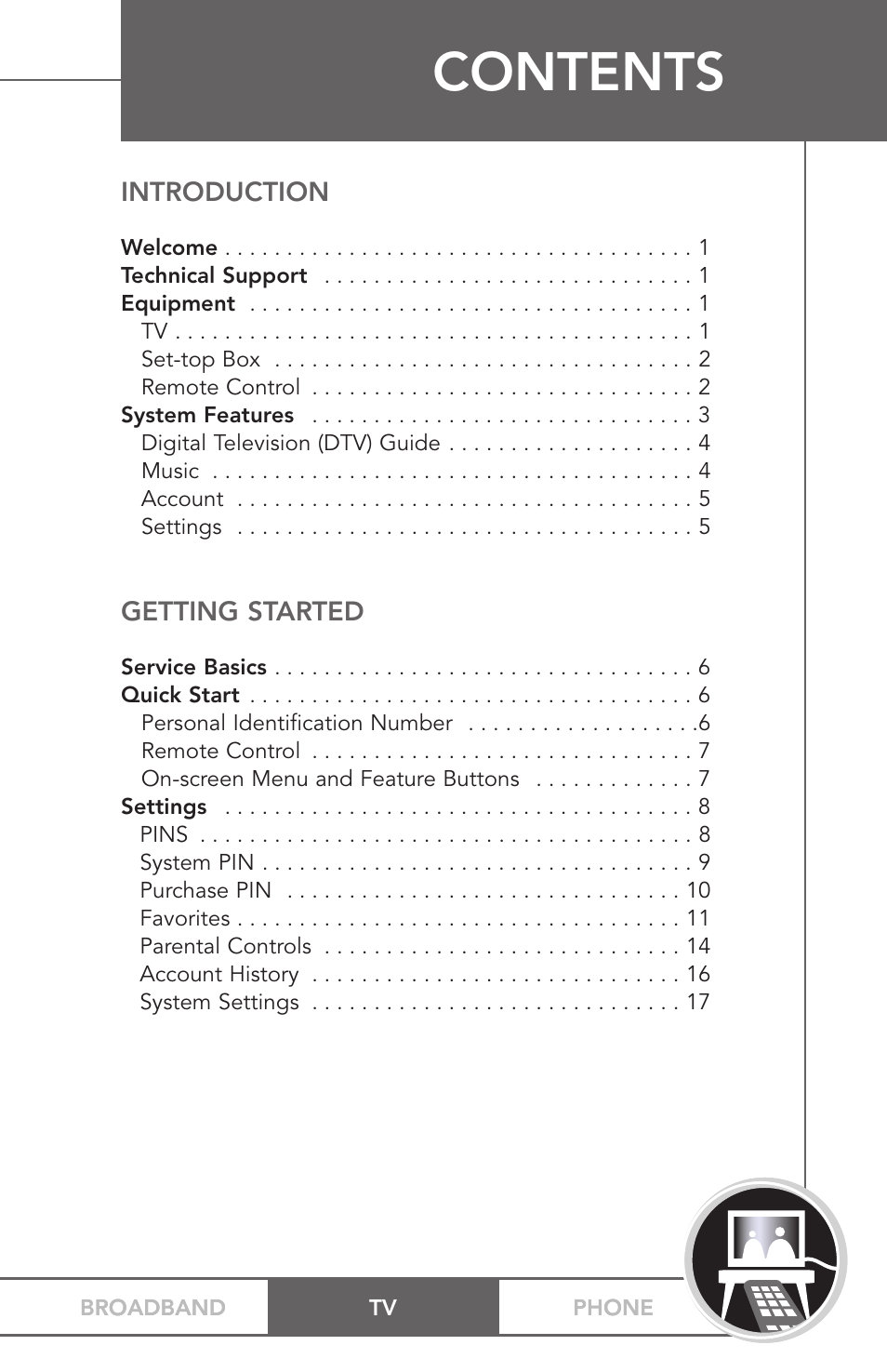 TV Guide On Screen PHONEBROADBAND TV User Manual | Page 2 / 37