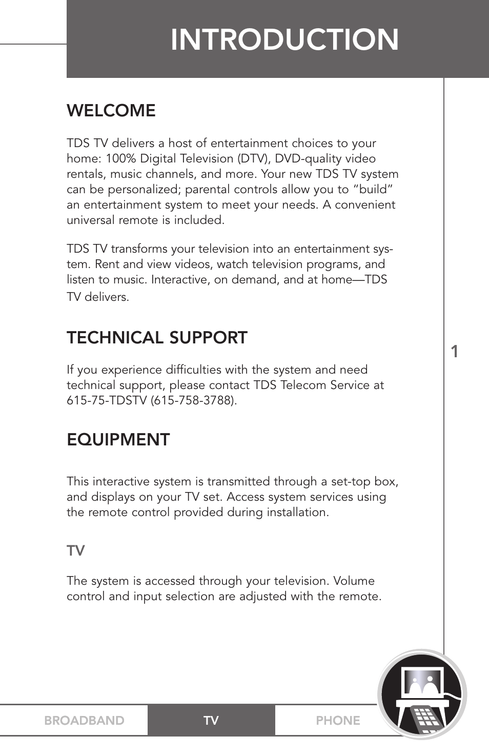 Getting started, Introduction | TV Guide On Screen PHONEBROADBAND TV User Manual | Page 4 / 37
