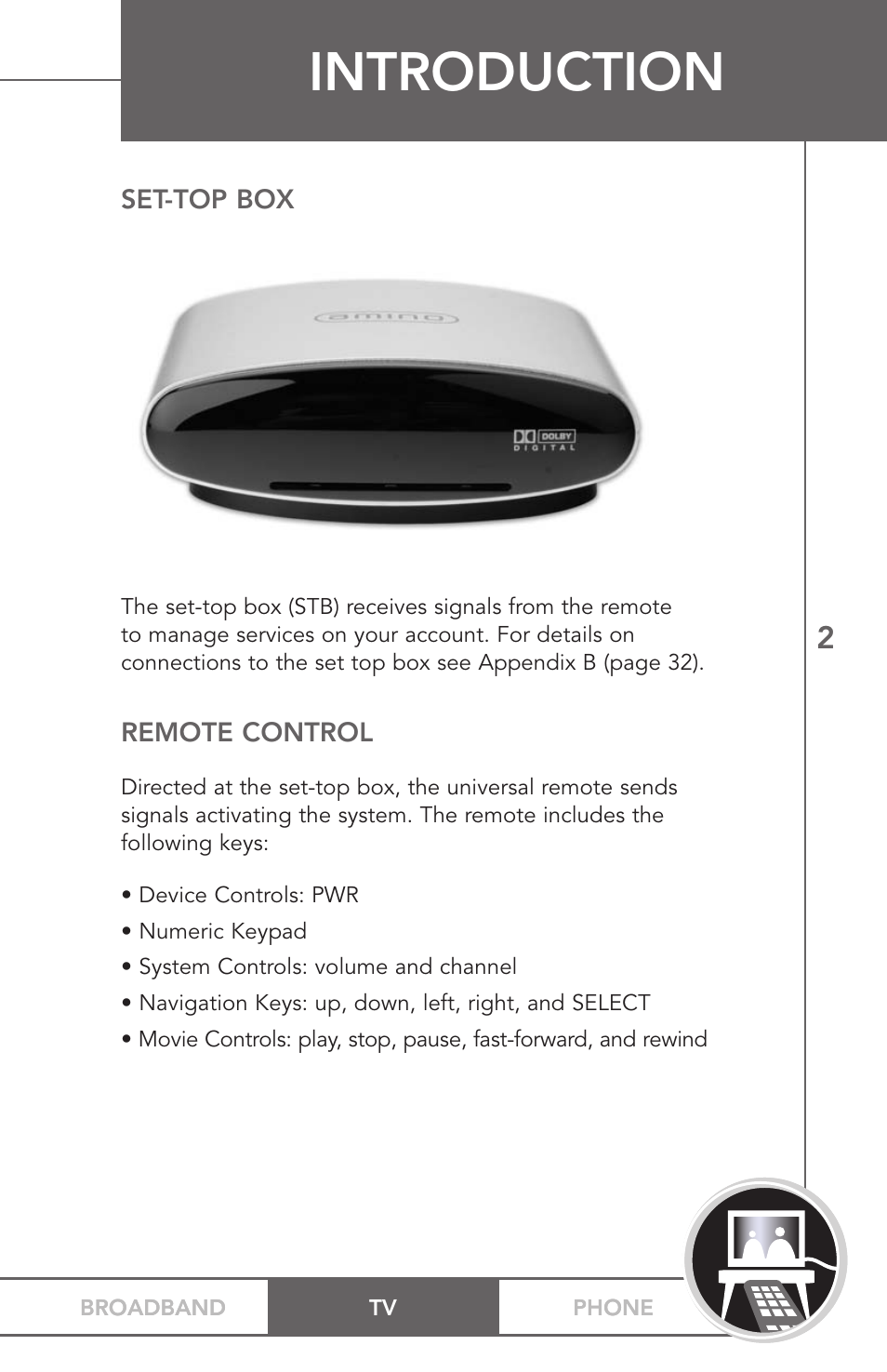 Getting started, Introduction | TV Guide On Screen PHONEBROADBAND TV User Manual | Page 5 / 37