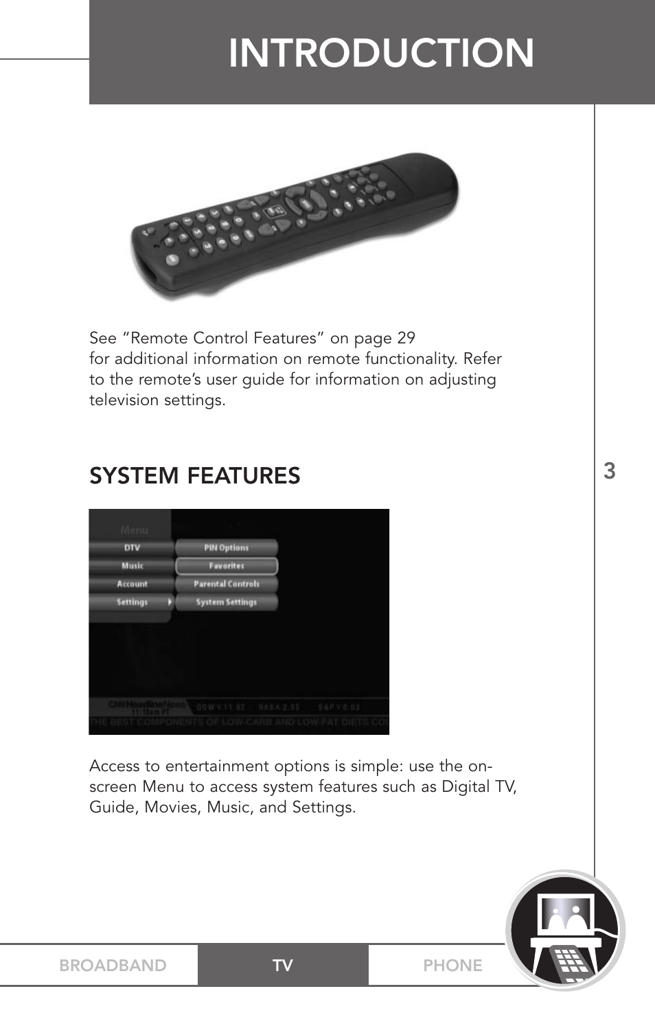 Introduction | TV Guide On Screen PHONEBROADBAND TV User Manual | Page 6 / 37