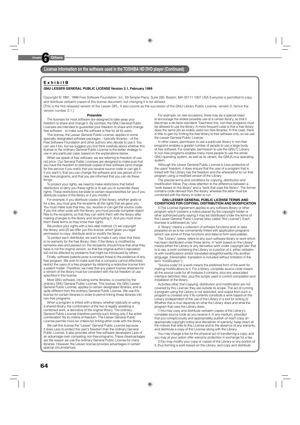 Toshiba HD-A20KU User Manual | Page 64 / 76