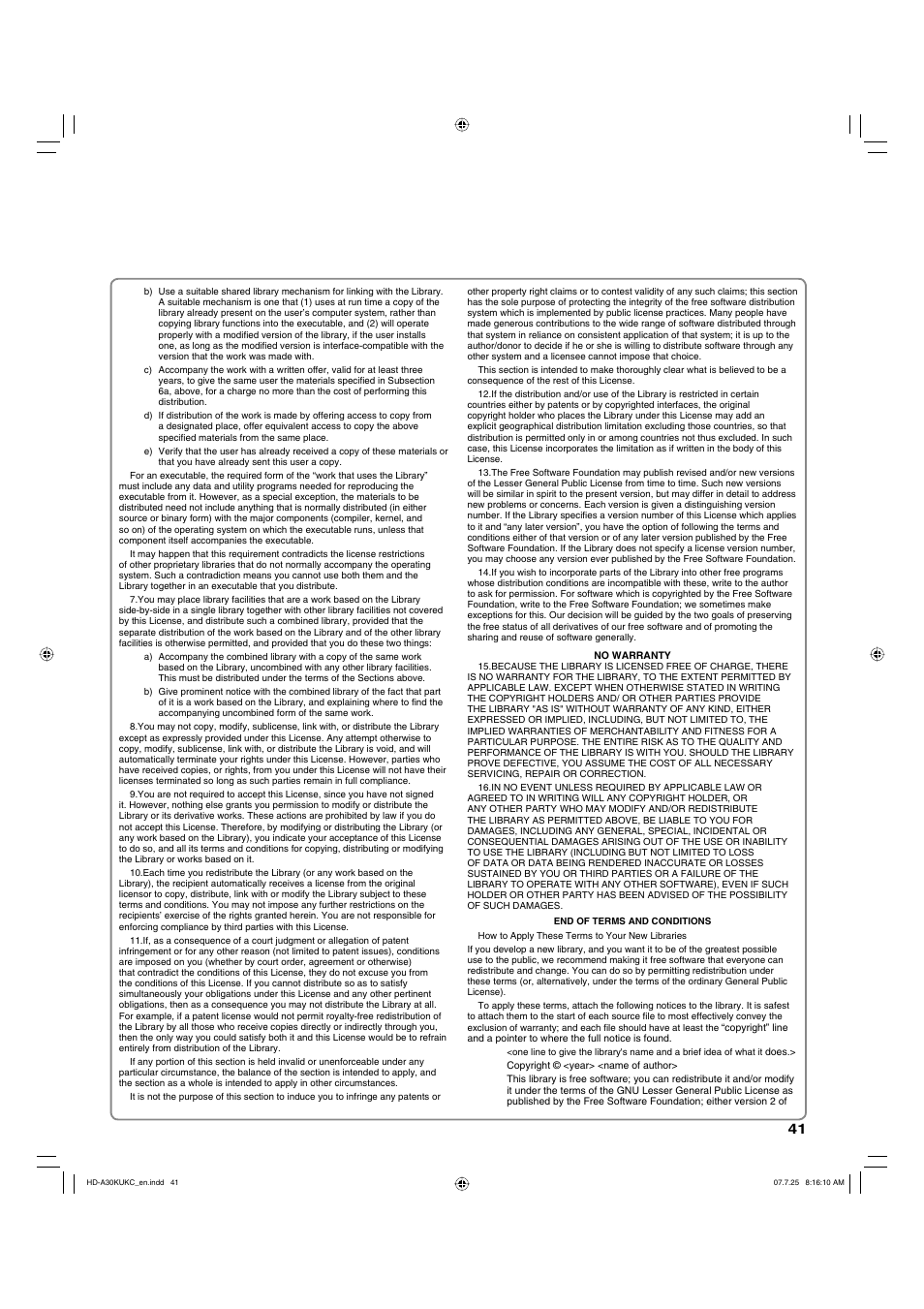 Toshiba HD-A30KU User Manual | Page 41 / 48