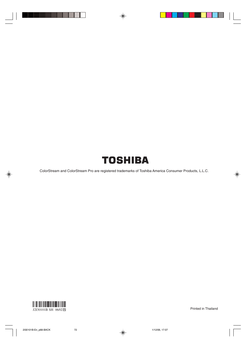 Toshiba DVD Video Player SD-V394SU User Manual | Page 72 / 72