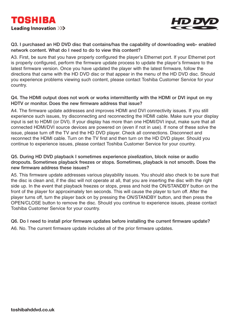 Toshiba HD-EP35 User Manual | Page 3 / 3
