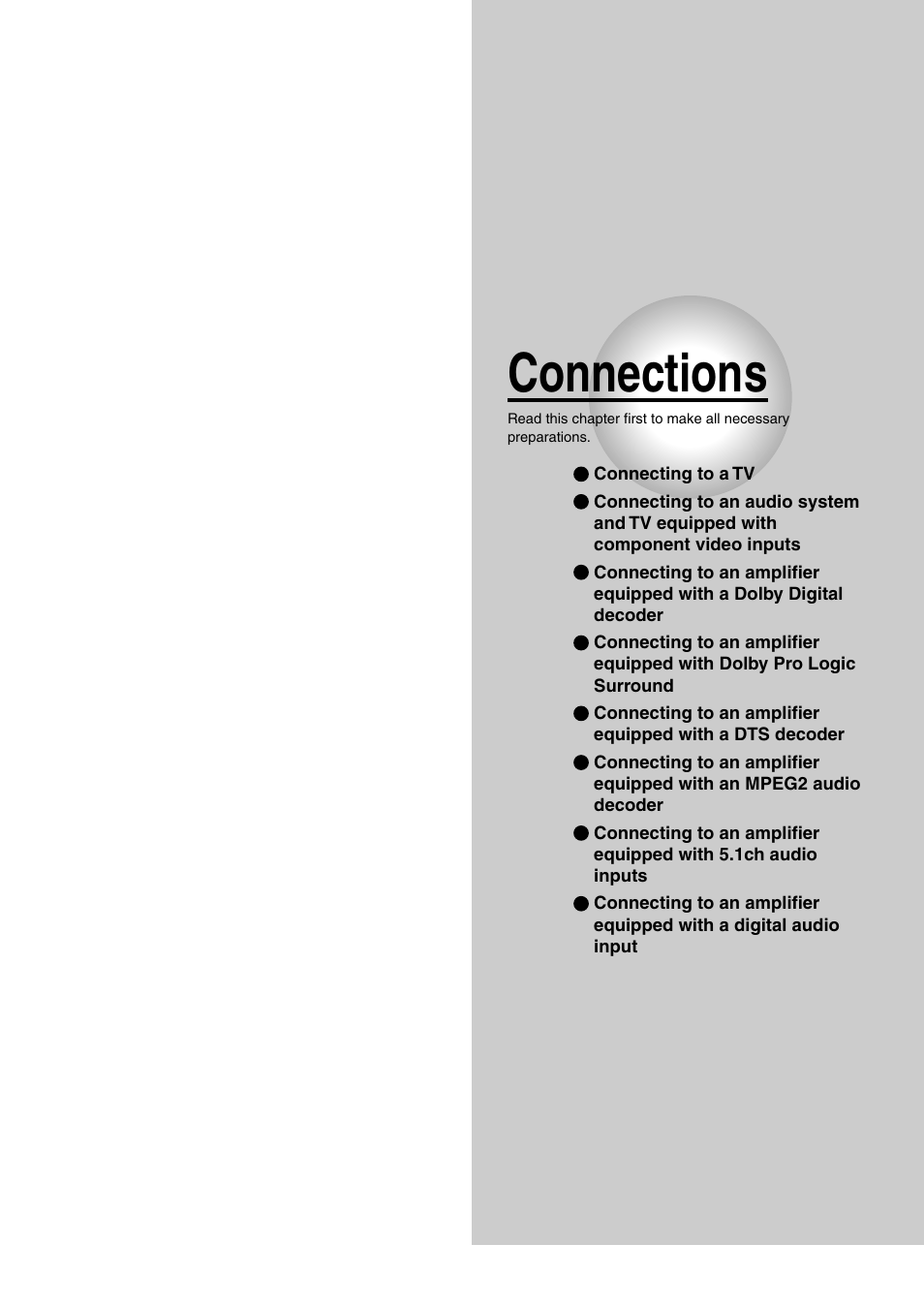 Connections | Toshiba SD-4700 User Manual | Page 16 / 68