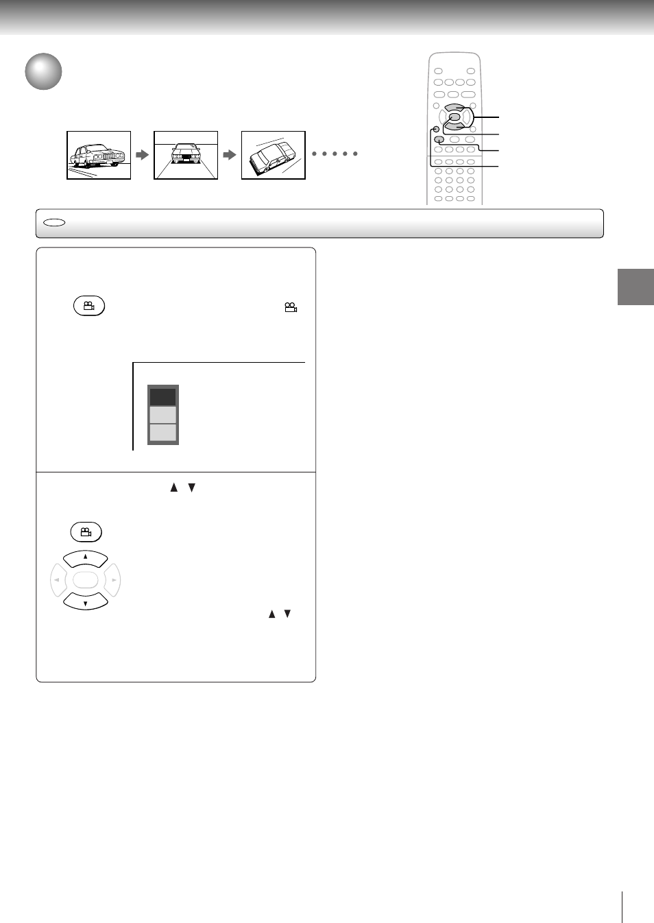 Selecting the camera angle, Changing the camera angle | Toshiba SD-310V User Manual | Page 39 / 59