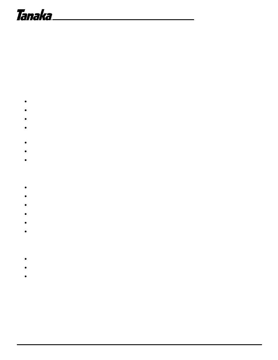 Owner’s manual | Tanaka TBC-340/D User Manual | Page 16 / 21