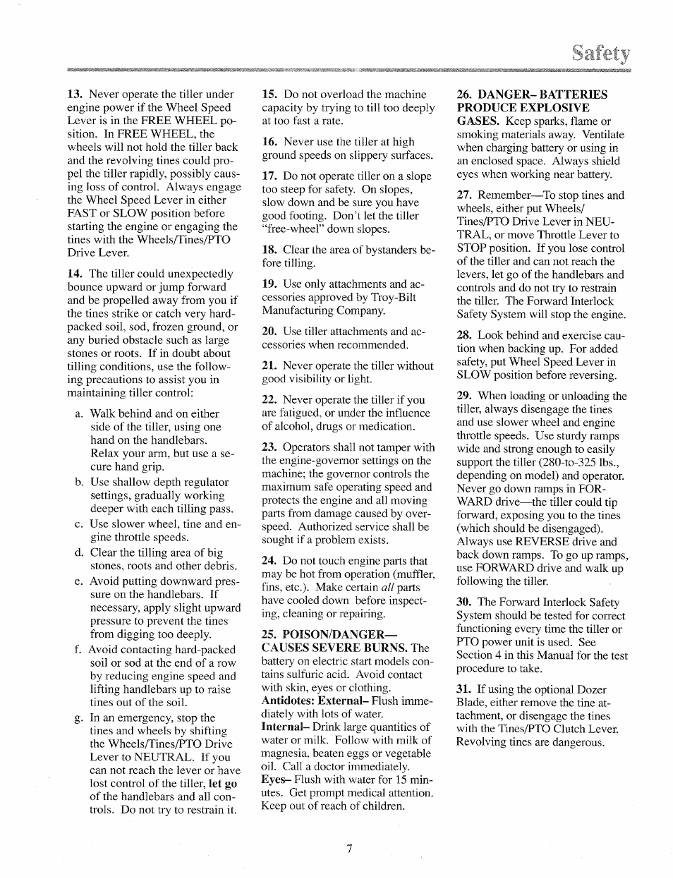 Safetf | Troy-Bilt 12069-7HP User Manual | Page 7 / 68