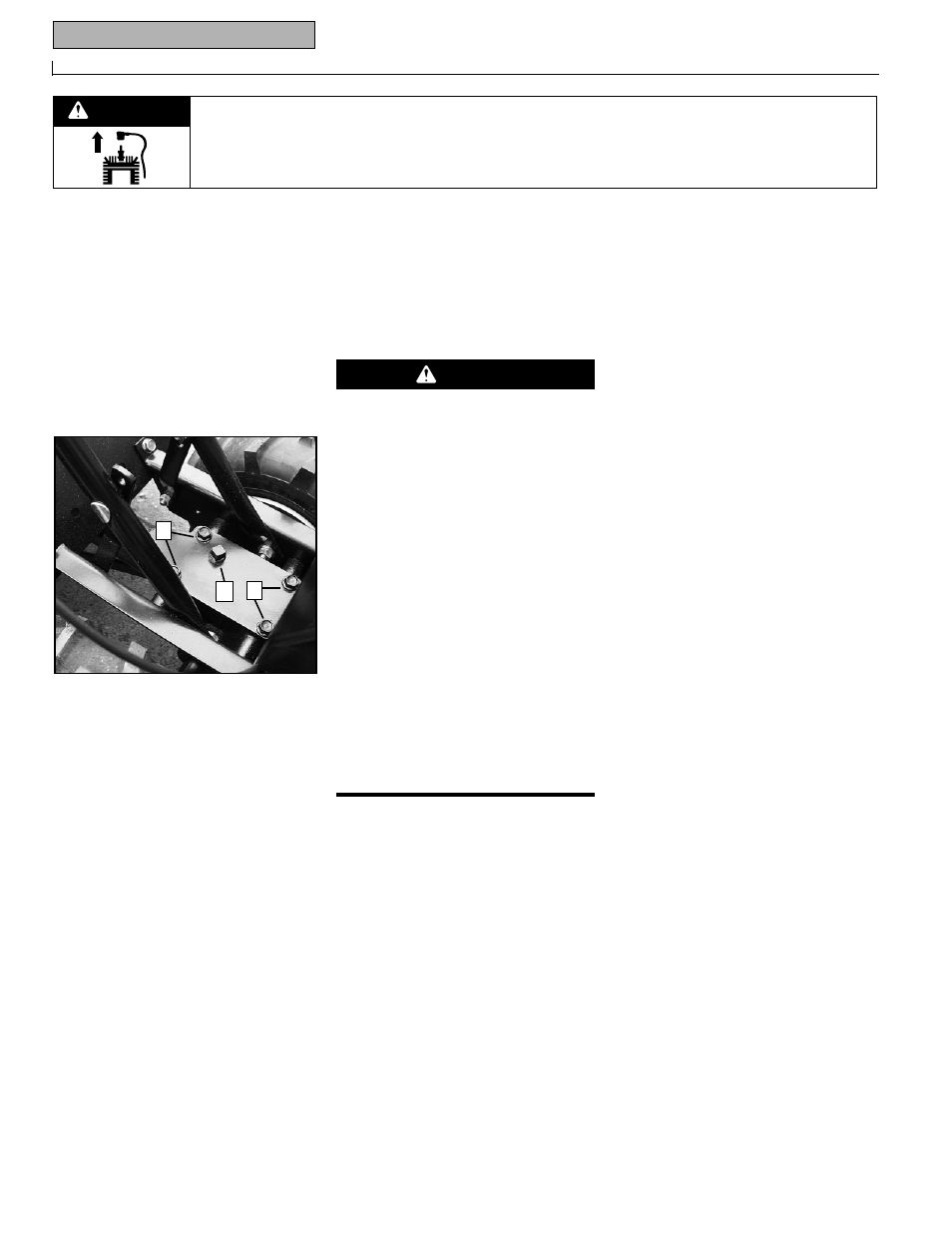 Warning, Bolo tines, Danger | Troy-Bilt 12210 User Manual | Page 18 / 32