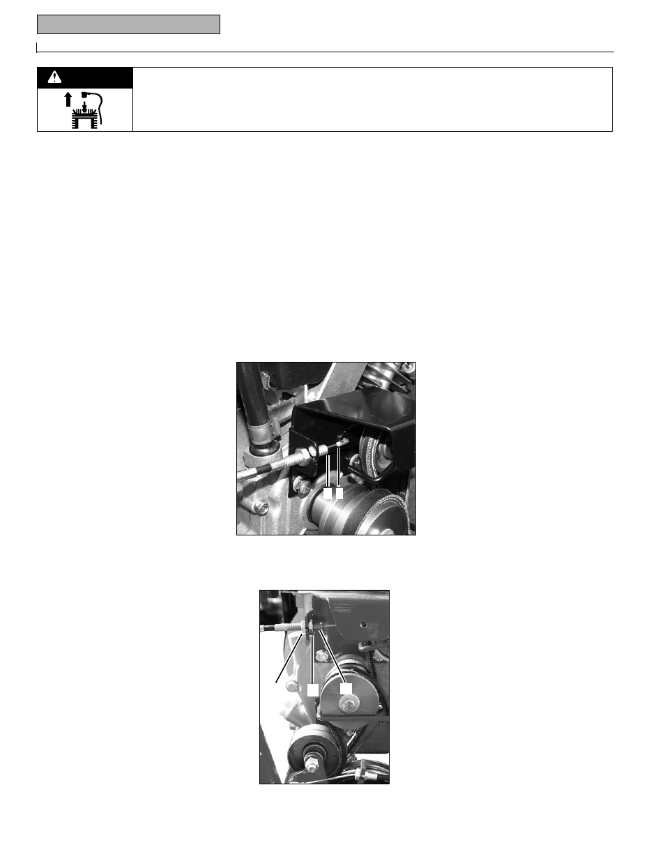 Warning forward clutch bail adjustment, Checking and adjusting reverse drive belt tension, Engine cleaning | Air cleaner service, Engine oil service | Troy-Bilt 12210 User Manual | Page 20 / 32