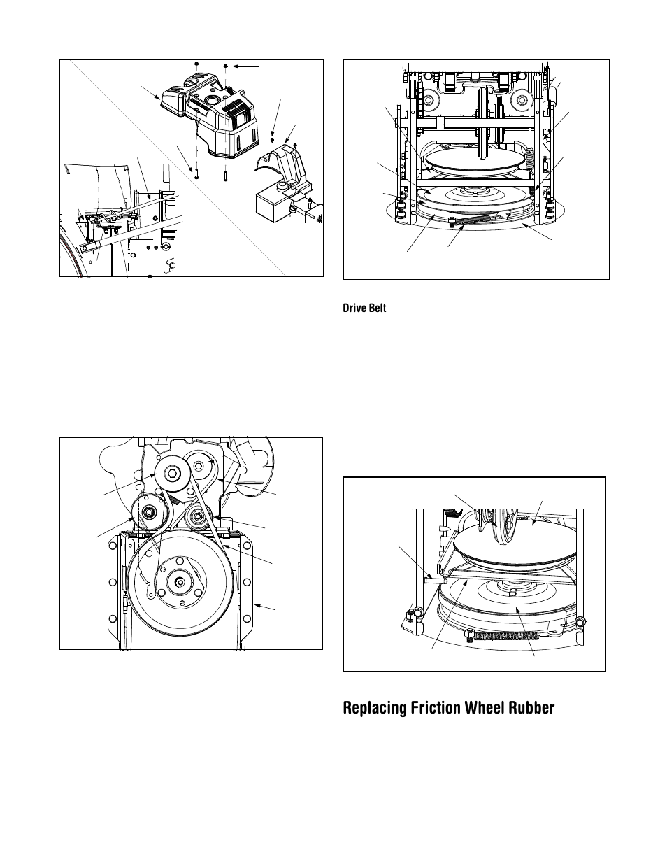 Replacing friction wheel rubber | Troy-Bilt 31AH7T74063 User Manual | Page 15 / 28