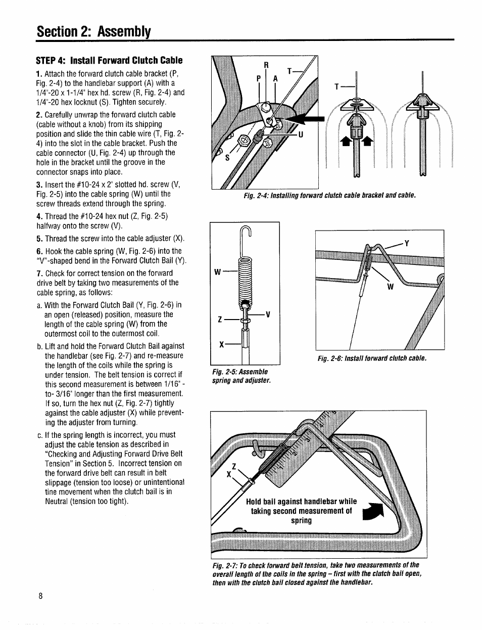 Step 4: install forward clutch cable, Install forward clutch cable | Troy-Bilt 12208 User Manual | Page 8 / 36