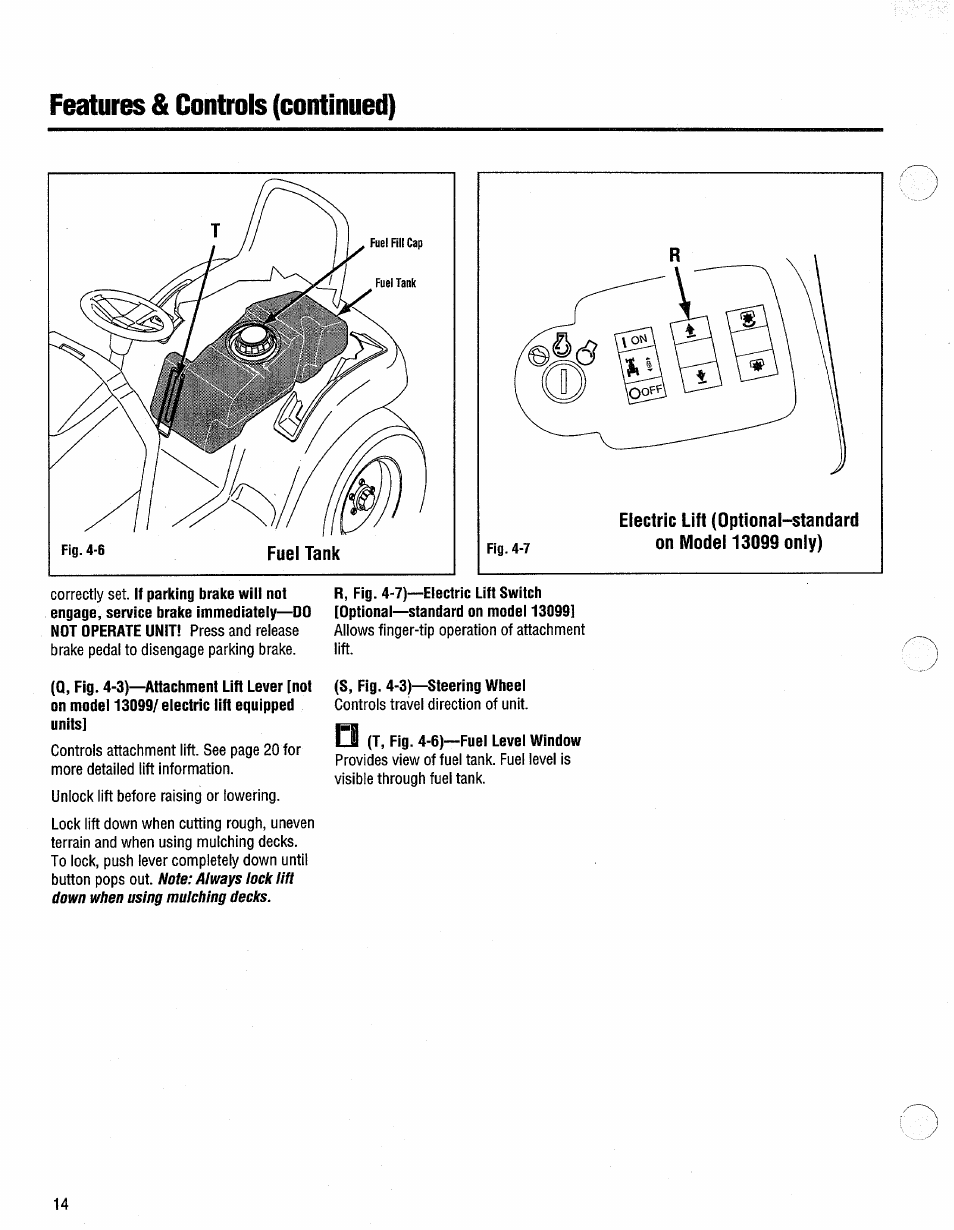 Features & controls (continued) | Troy-Bilt 13096 User Manual | Page 14 / 36