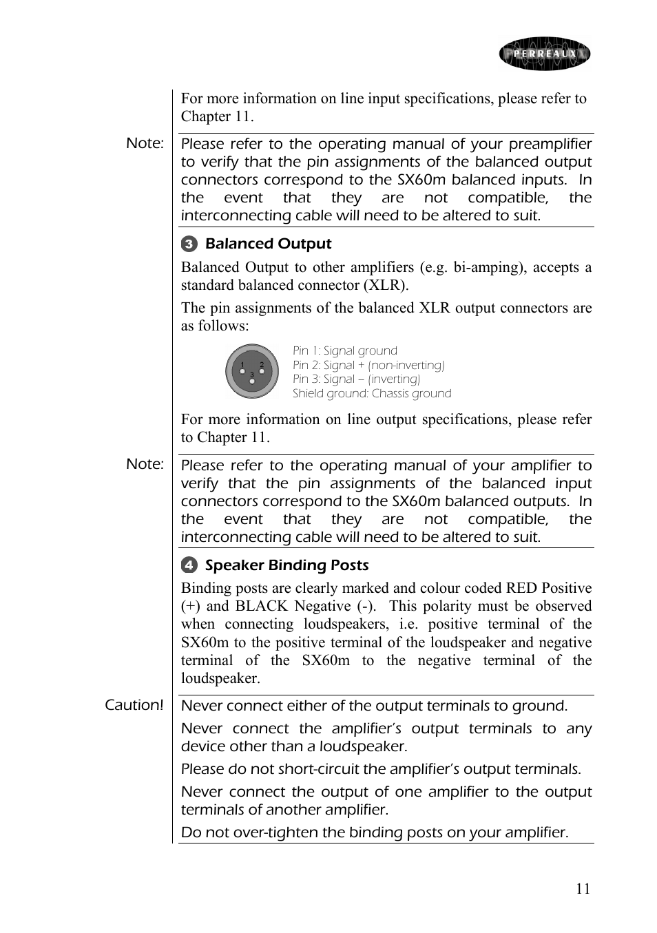 Perreaux SX60m User Manual | Page 12 / 28