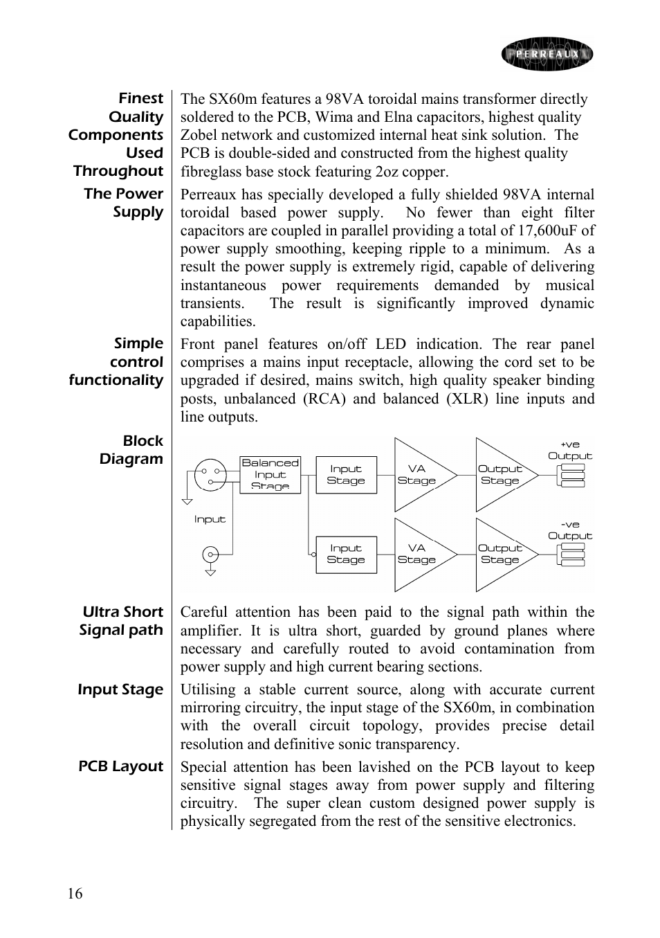 Perreaux SX60m User Manual | Page 17 / 28