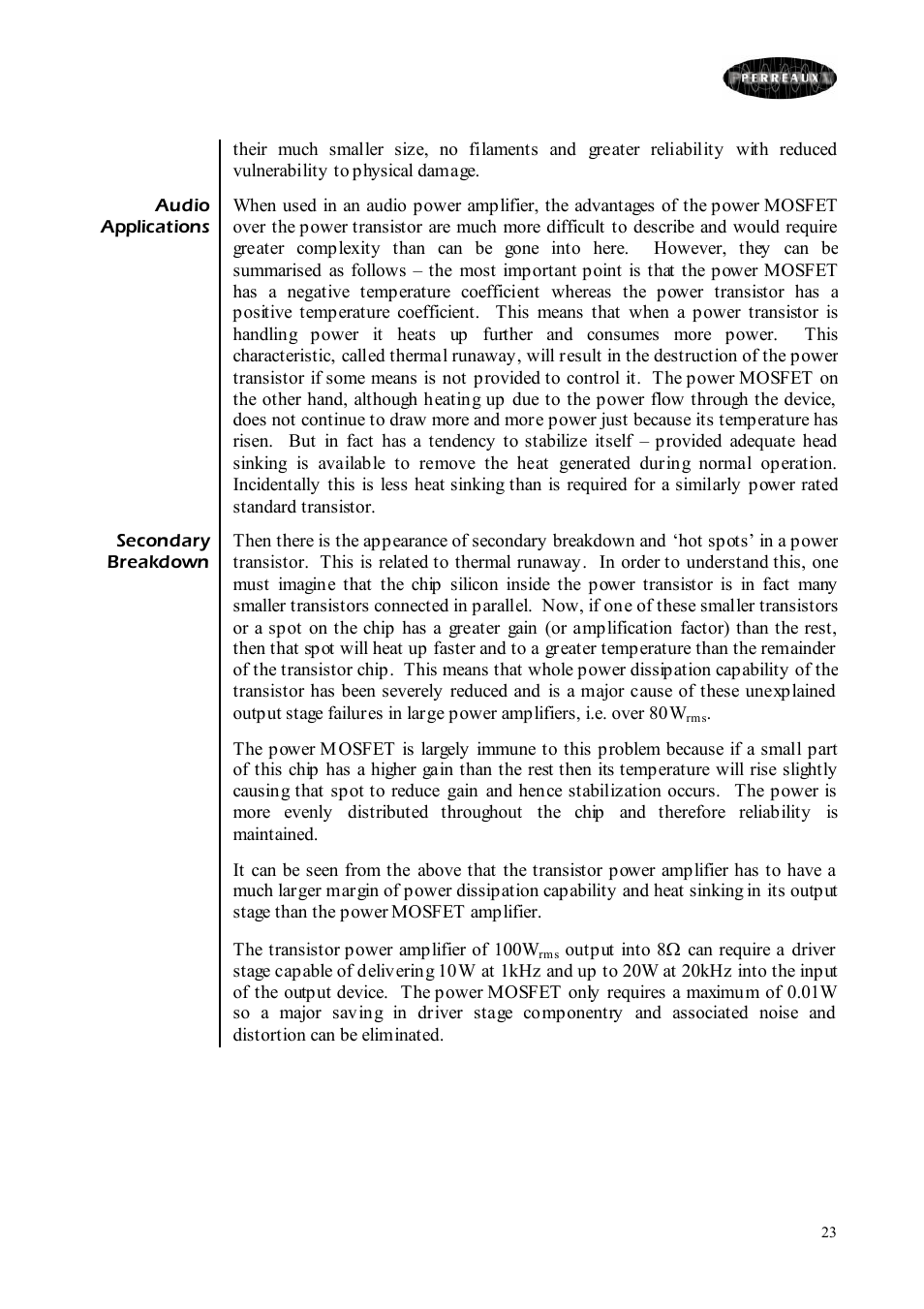 Perreaux 750 User Manual | Page 23 / 38