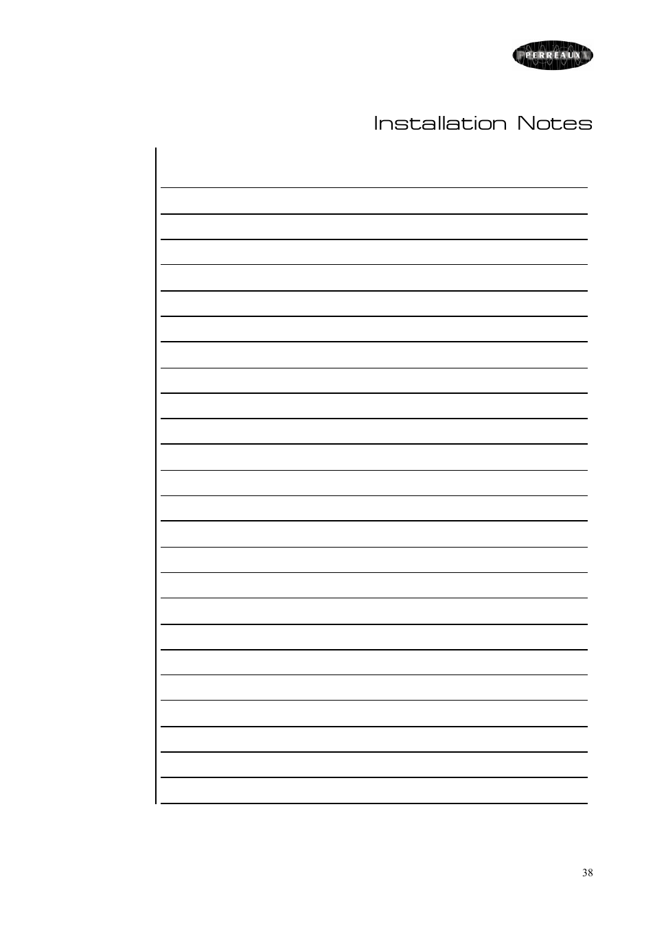 Perreaux 750 User Manual | Page 38 / 38