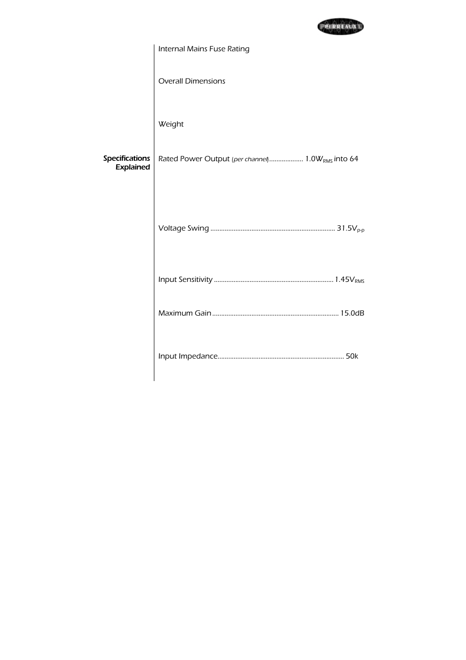 Perreaux SXH2 User Manual | Page 23 / 27