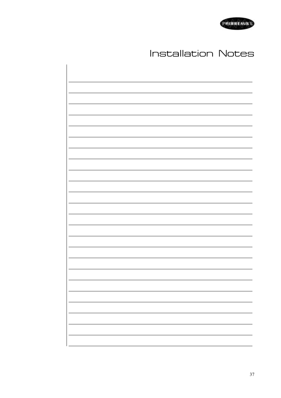 Perreaux E160 User Manual | Page 38 / 38