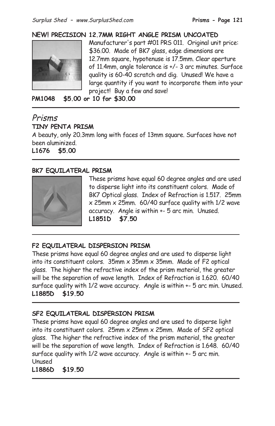 Prisms | Tasco 1575 User Manual | Page 123 / 144