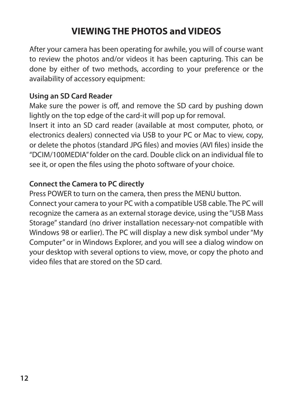 Viewing the photos and videos | Tasco Digital Trail Camera 119223C User Manual | Page 12 / 20
