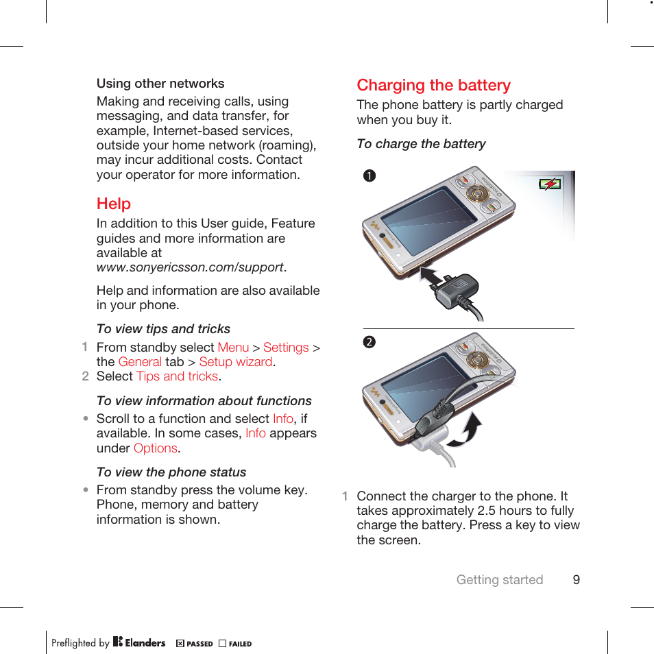 Help, Charging the battery | Tannoy WALKMAN W715 User Manual | Page 9 / 88