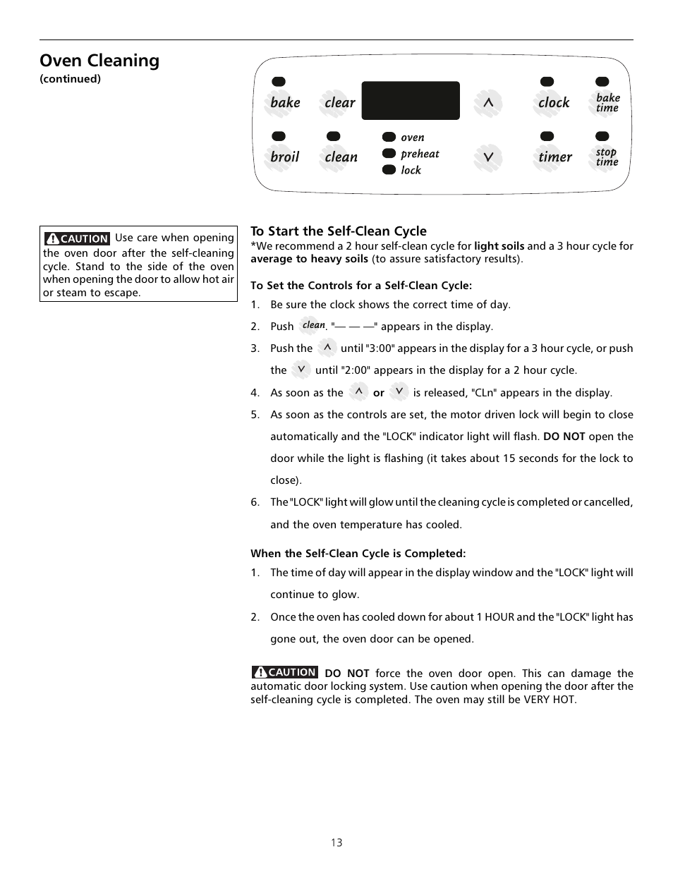 Oven cleaning | Tappan Millennia 316000182 User Manual | Page 13 / 20