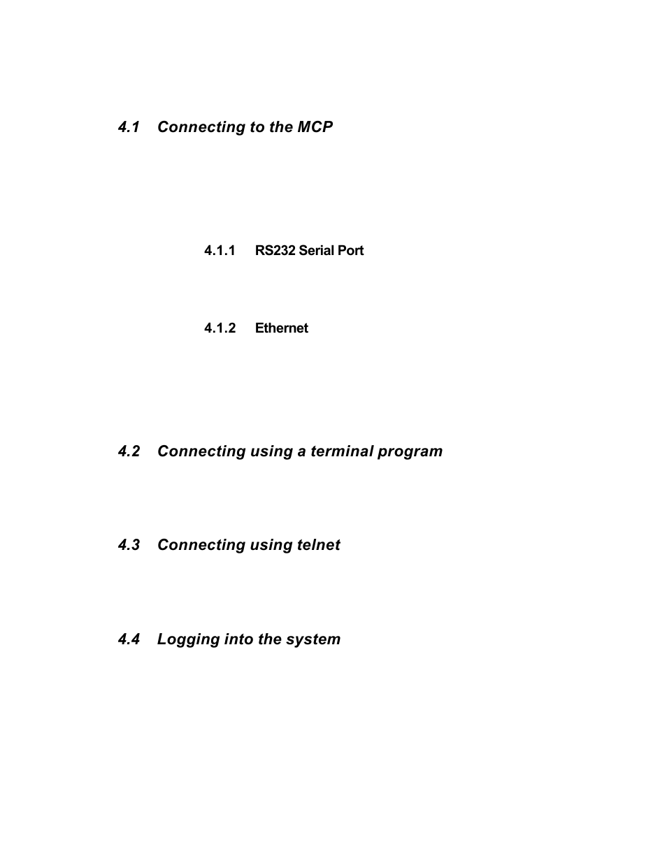 Chapter 4 the management control port (mcp) | Texas Memory Systems RamSam-210 User Manual | Page 20 / 34