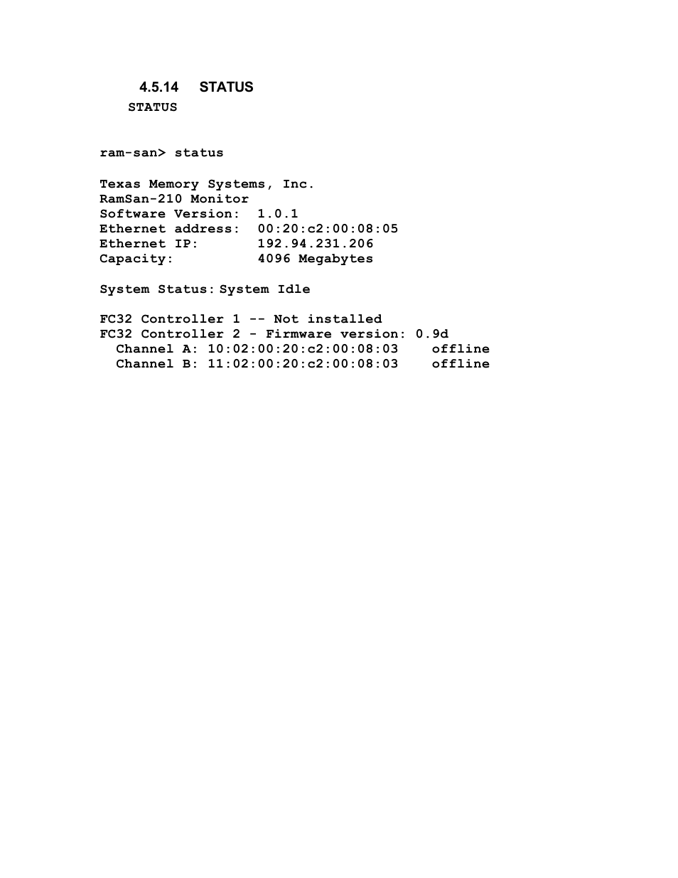 Texas Memory Systems RamSam-210 User Manual | Page 25 / 34