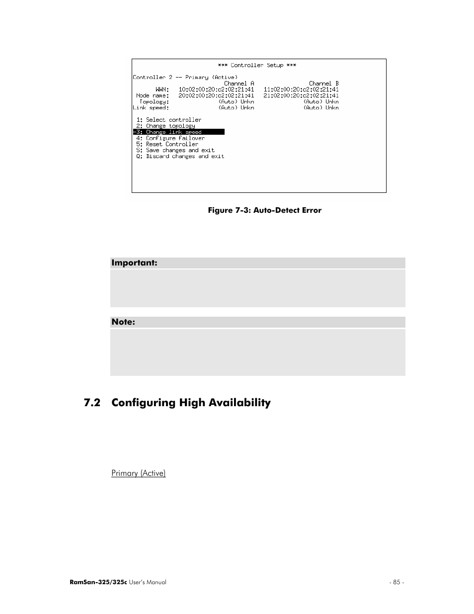 2 configuring high availability | Texas Memory Systems RamSan-325/325c User Manual | Page 89 / 121
