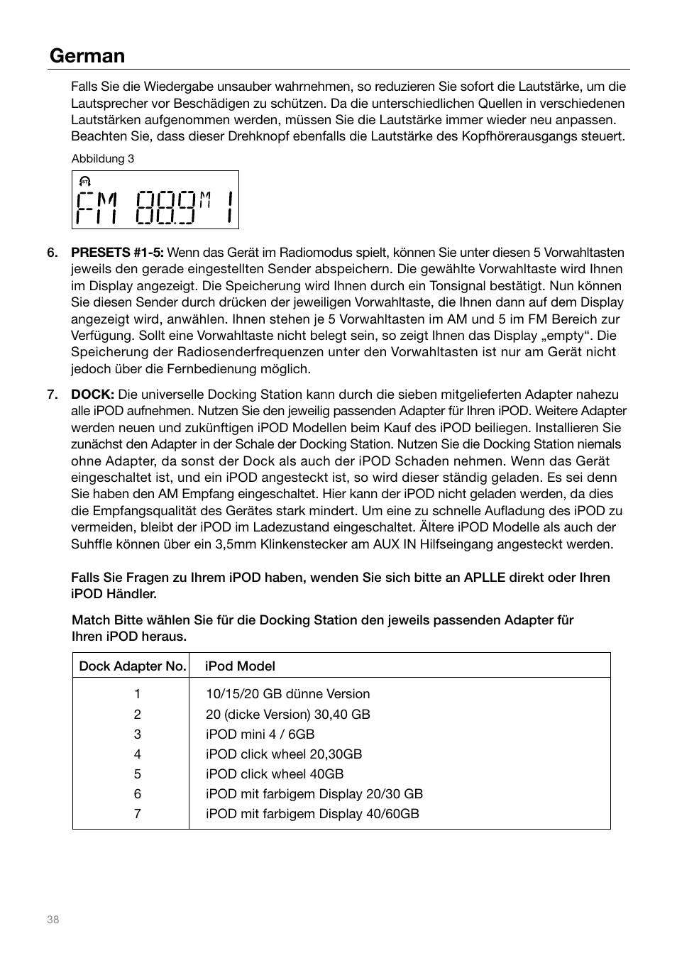 German | Tivoli Audio IYIYI User Manual | Page 38 / 56