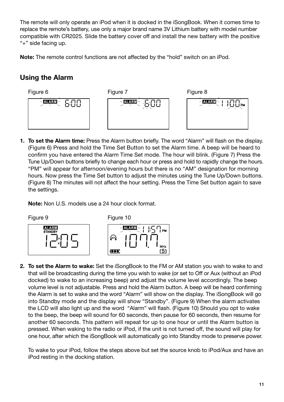 Using the alarm | Tivoli Audio ISONGBOOK User Manual | Page 11 / 17