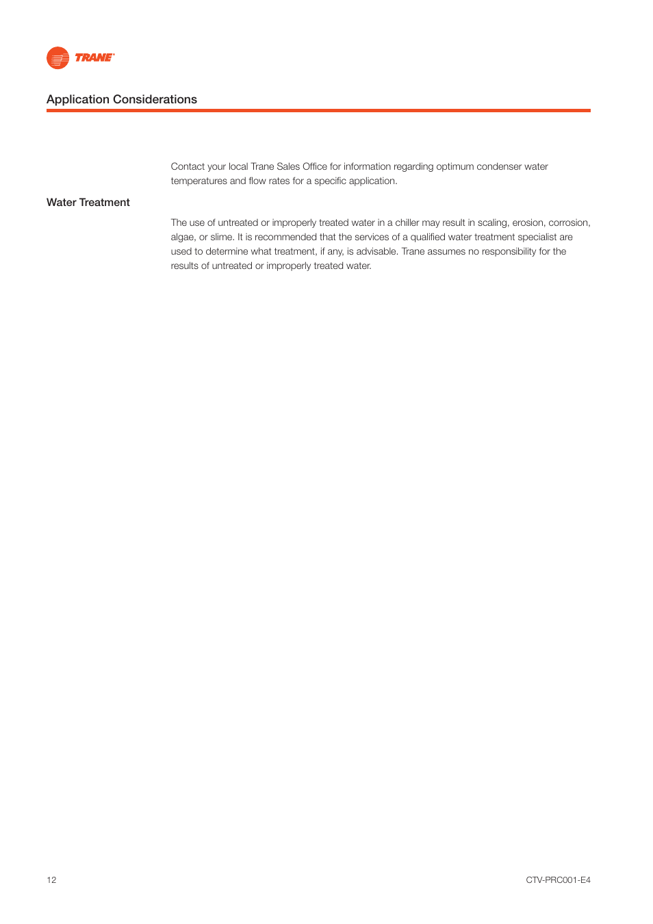 Trane Centrifugal Water Chillers CVGF User Manual | Page 12 / 28