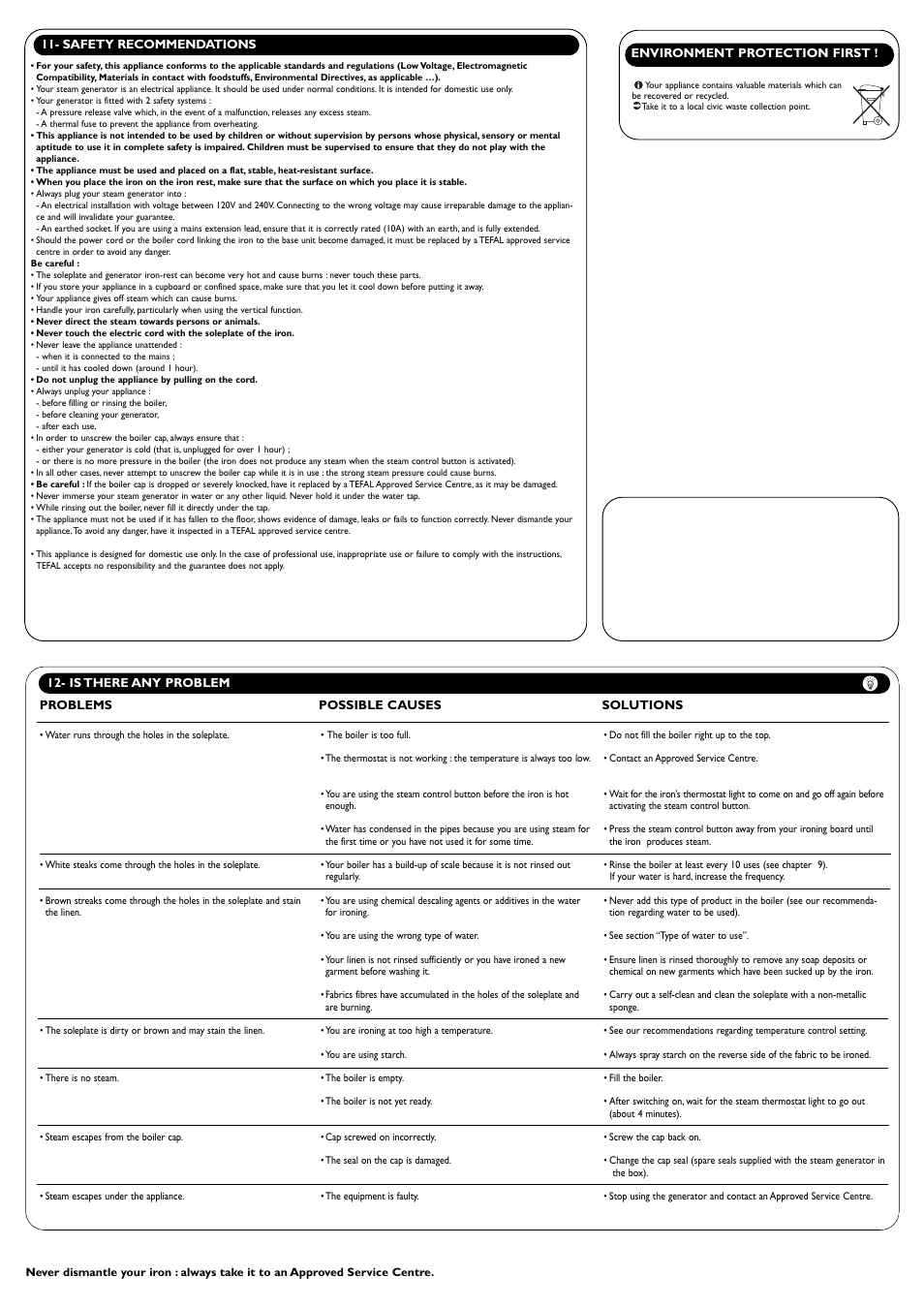 Groupe SEB USA - T-FAL Steam Generator GV6500 User Manual | Page 2 / 2