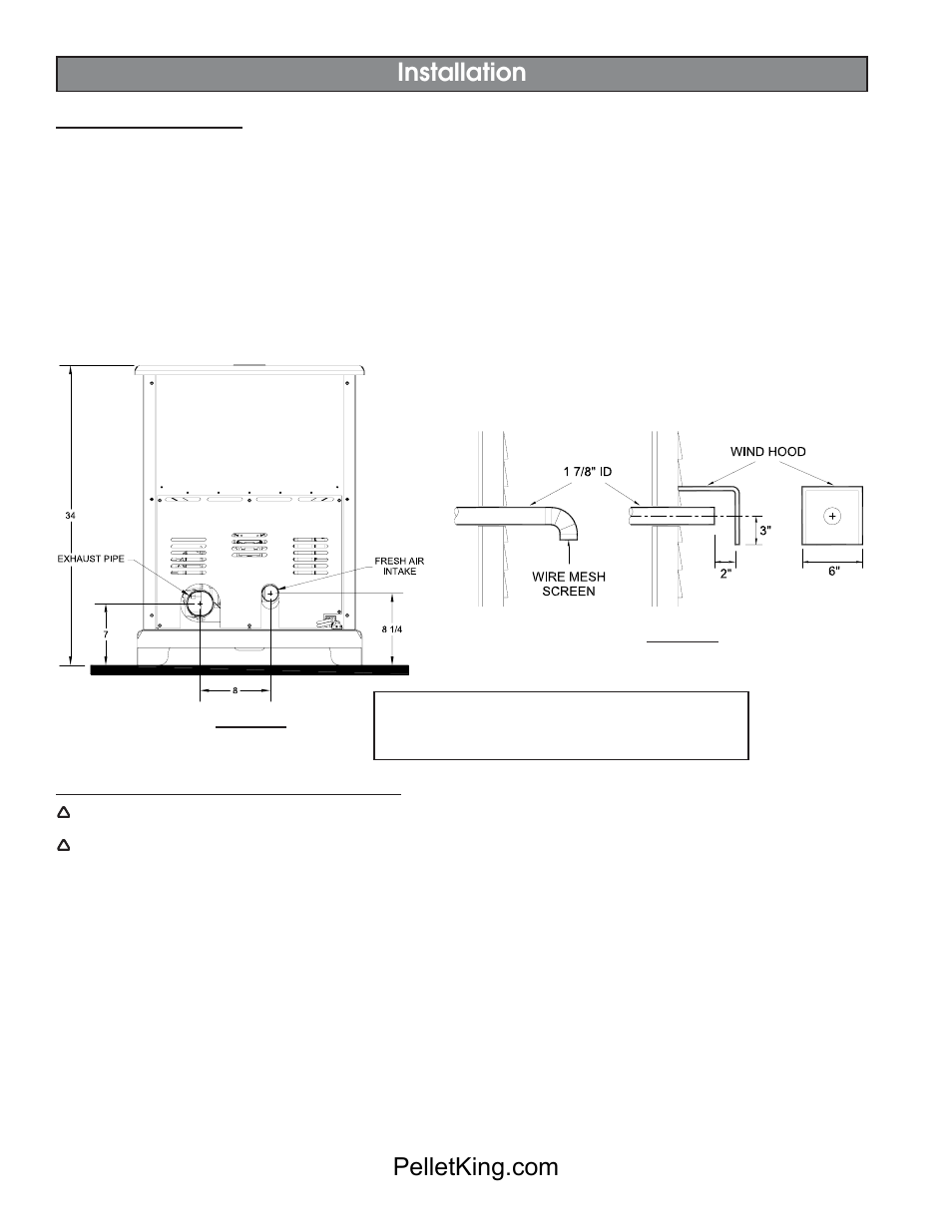 Installation | United States Stove Company 5500/5500XL User Manual | Page 10 / 20