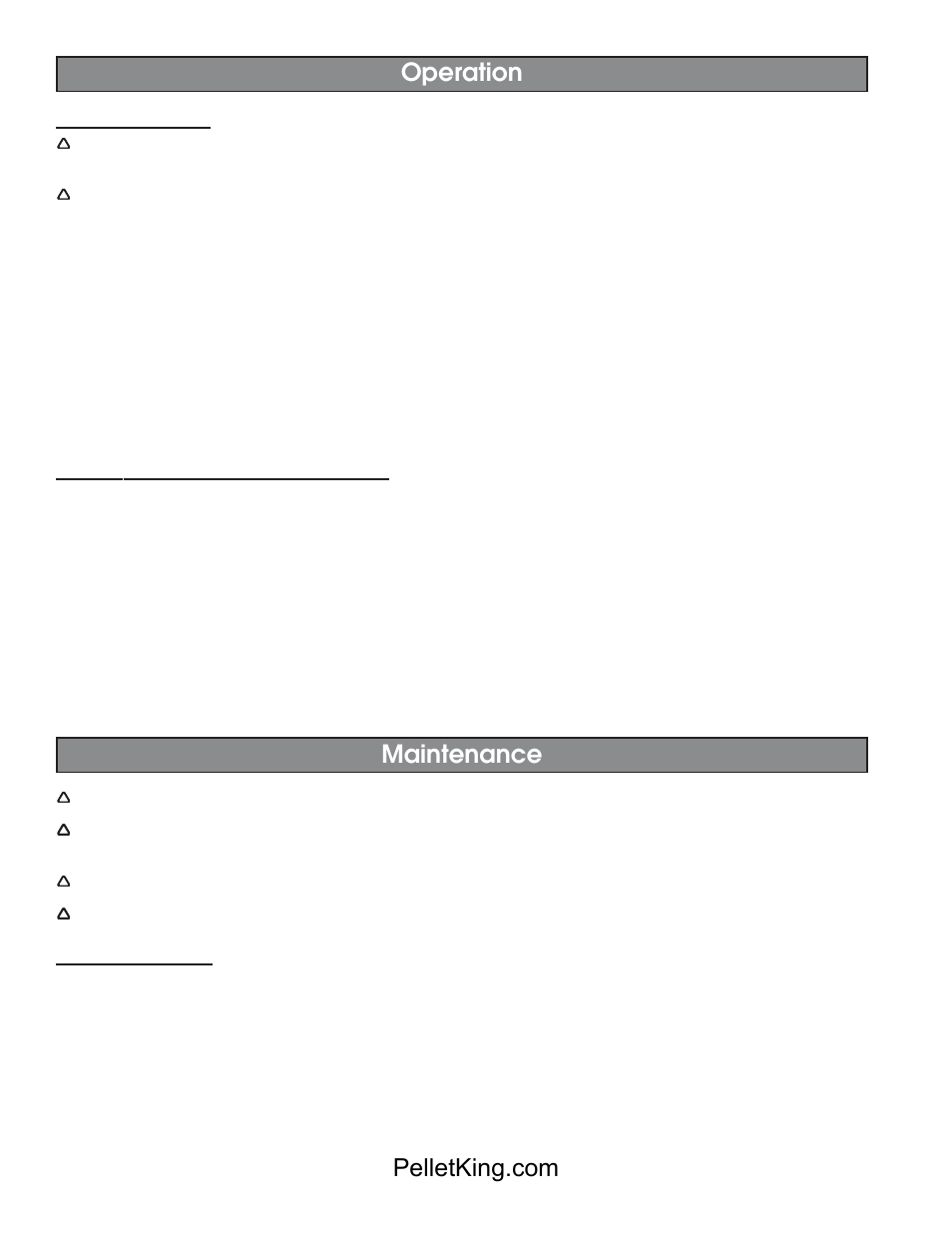Maintenance operation | United States Stove Company 5500/5500XL User Manual | Page 14 / 20