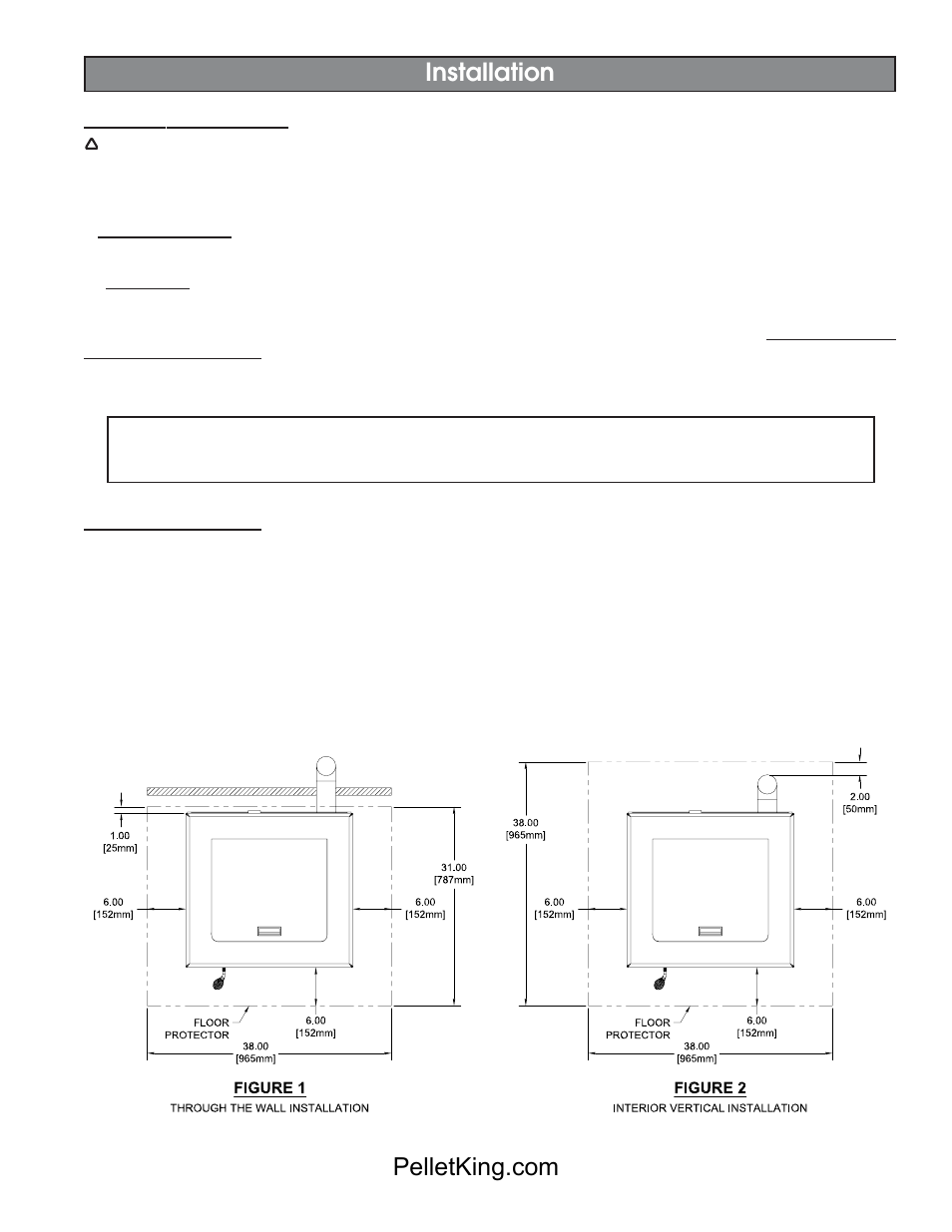 Installation | United States Stove Company 5500/5500XL User Manual | Page 5 / 20